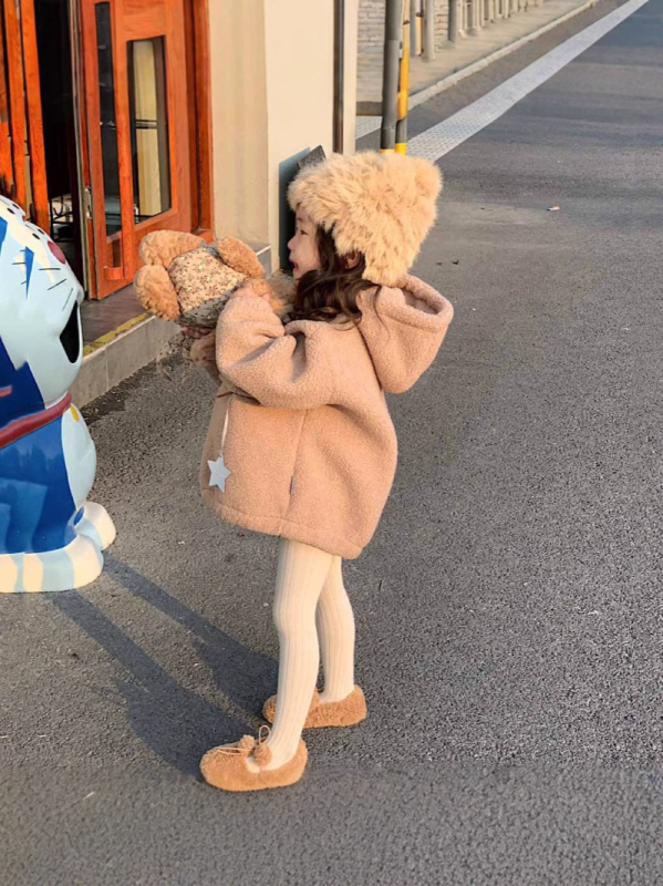 Dječja dukserica s kapuljom u korejskom stilu, debeli flis (3–8 godina)