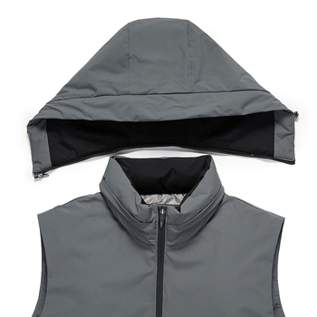 Muška down vesta, minimalistički stil, punjenje od gusjih pera, 650 volumen, punjenje 90%, zatvarač