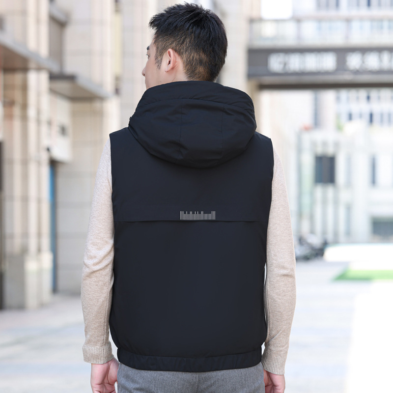 Muška down vesta, minimalistički stil, punjenje od gusjih pera, 650 volumen, punjenje 90%, zatvarač