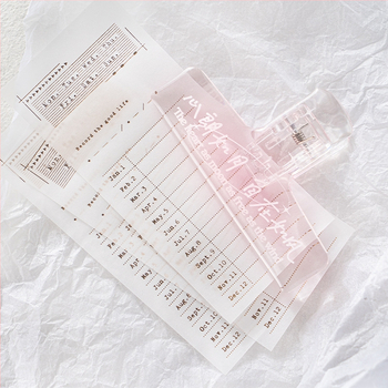 Momo priehľadné akrylové klipse pre plánovač, séria Let It Shine, INS štýl, 4_varianty