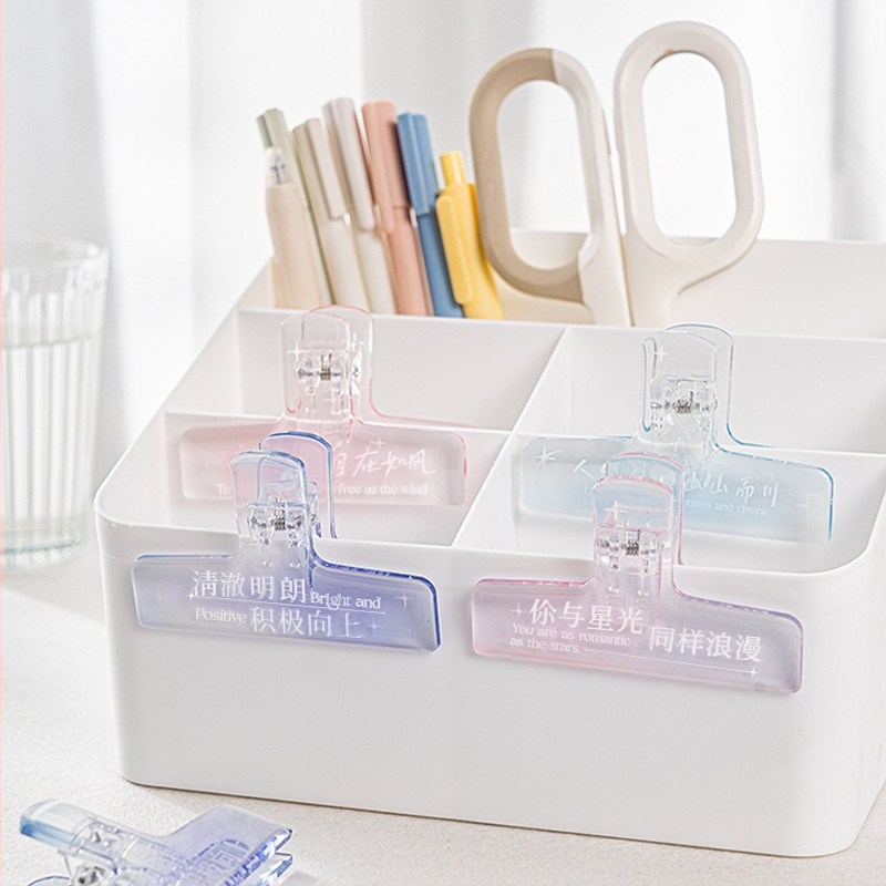 Momo priehľadné akrylové klipse pre plánovač, séria Let It Shine, INS štýl, 4_varianty