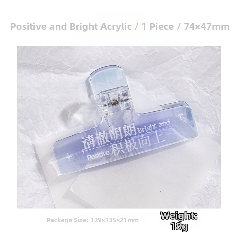 Momo priehľadné akrylové klipse pre plánovač, séria Let It Shine, INS štýl, 4_varianty