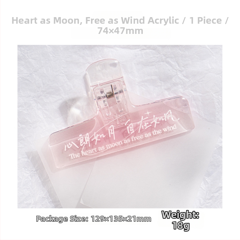 Momo priehľadné akrylové klipse pre plánovač, séria Let It Shine, INS štýl, 4_varianty