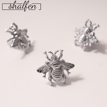 Ručka za ormar u obliku pčele, od mesinga, kromirana, stil Light Luxury