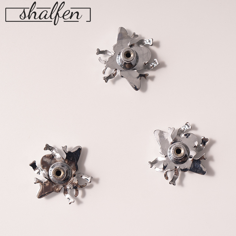 Ručka za ormar u obliku pčele, od mesinga, kromirana, stil Light Luxury