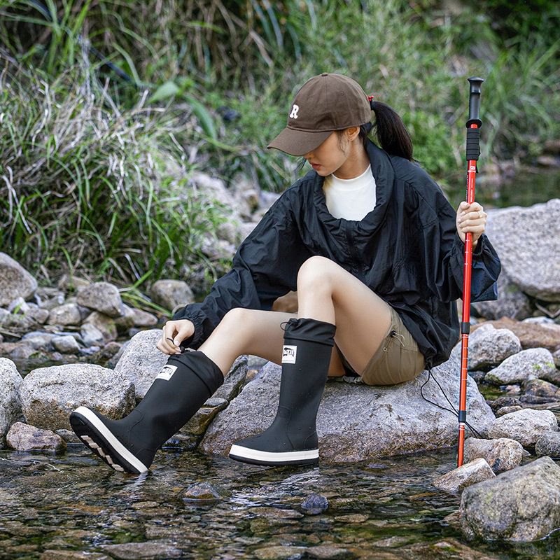 Japanskog stila visoke kišne čizme za muškarce i žene, PVC gornji dio, plastični potplat, EVA ulošak, mrežasta podstava, unisex, četiri sezone