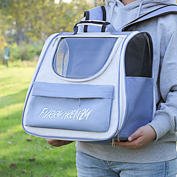 Котешка раница за домашни любимци от оксфордска материя, марка Meow Heart Treasure, голям капацитет, дизайн космическа капсула (оксфордска материя; Meow Heart Treasure; голям капацитет; дизайн космическа капсула)