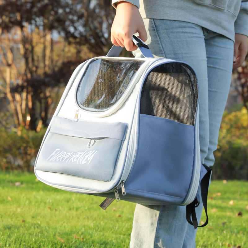 Котешка раница за домашни любимци от оксфордска материя, марка Meow Heart Treasure, голям капацитет, дизайн космическа капсула (оксфордска материя; Meow Heart Treasure; голям капацитет; дизайн космическа капсула)