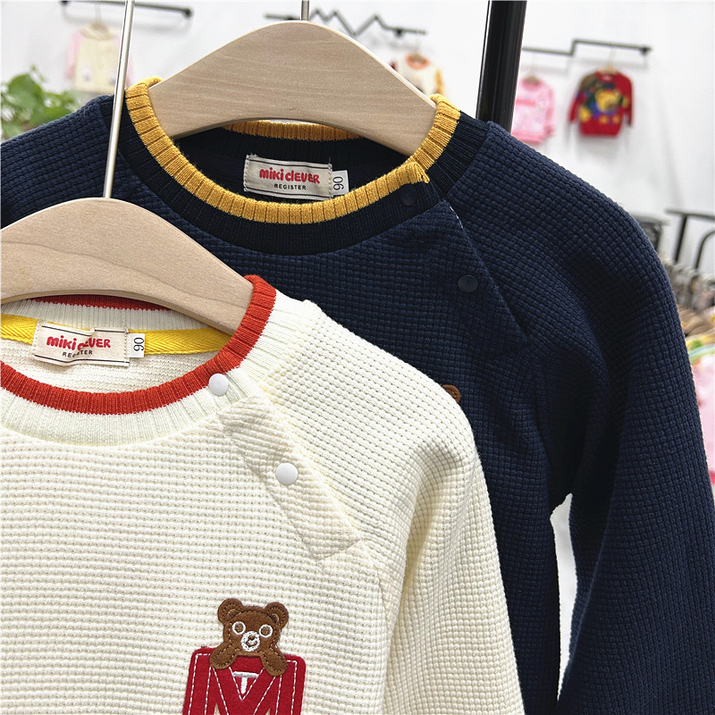 Dječja unisex duksa s japanskim stilom, dugi rukav, uzorak životinja i slova, 95% pamuk, pogodna za proljeće i jesen