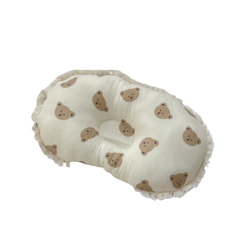 Oblikovana jastučnica za novorođenčad – crtani dizajn, materijal gaze, prevencija plosnog glave, 0–12 mjeseci, sigurnost klase A