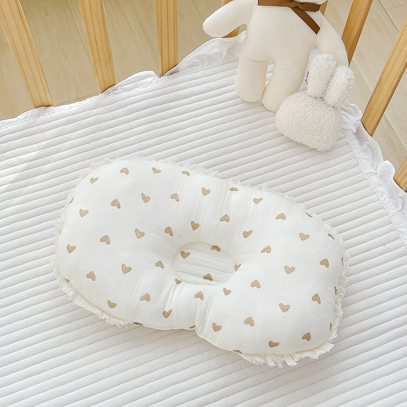 Oblikovana jastučnica za novorođenčad – crtani dizajn, materijal gaze, prevencija plosnog glave, 0–12 mjeseci, sigurnost klase A