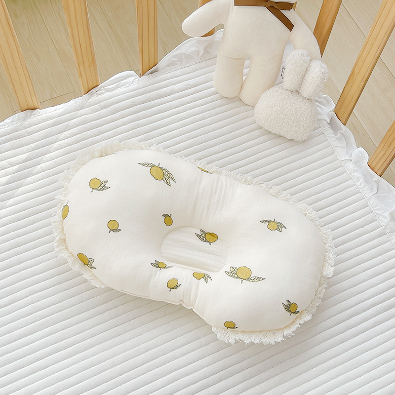 Oblikovana jastučnica za novorođenčad – crtani dizajn, materijal gaze, prevencija plosnog glave, 0–12 mjeseci, sigurnost klase A