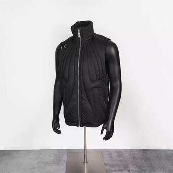 Down vest s metalnom kopčom – High Street vintage stil, slobodan kroj, 400 g gusinog Down, najlon vanjska tkanina, jesen/zima