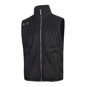 Down vest s metalnom kopčom – High Street vintage stil, slobodan kroj, 400 g gusinog Down, najlon vanjska tkanina, jesen/zima