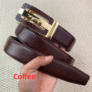 Мъжки колан от имитационна кожа, катарама от сплав, автоматично закопчаване, стил универсален