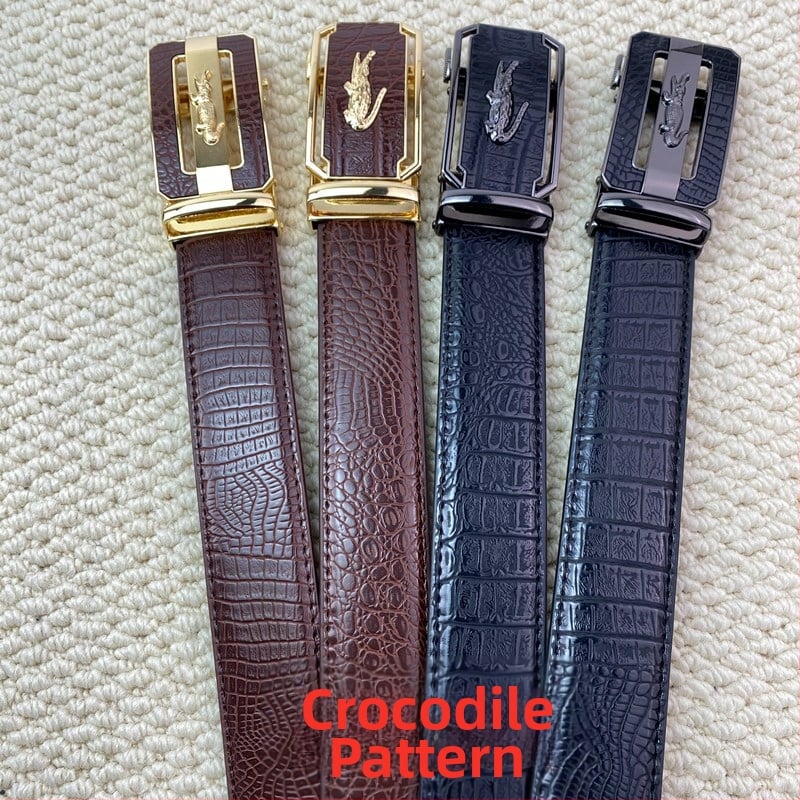 Мъжки колан от имитационна кожа, катарама от сплав, автоматично закопчаване, стил универсален