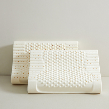 Латексова цервикална възглавница с масажни частици, вълнообразна плетена възглавница за всички възрасти, целогодишен комфорт