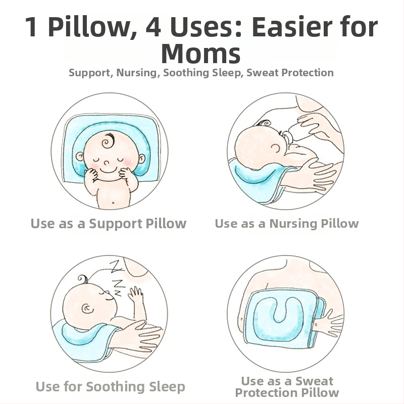 Golden Child Dječji jastuk od memorijske pjene, pravokutnog oblika, visina <5 cm, pogodan za dojenčad 0–12 mjeseci