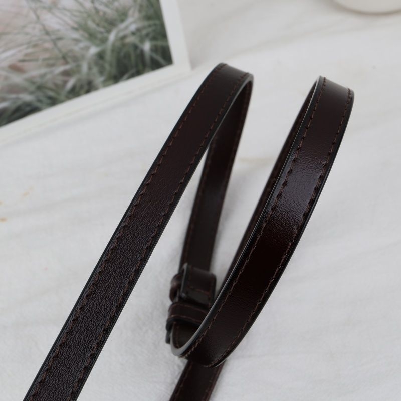 Дамски колан от кожа с катарама от сплав, закопчаване с връзки, тънък талиев колан (<2 см), сладък стил