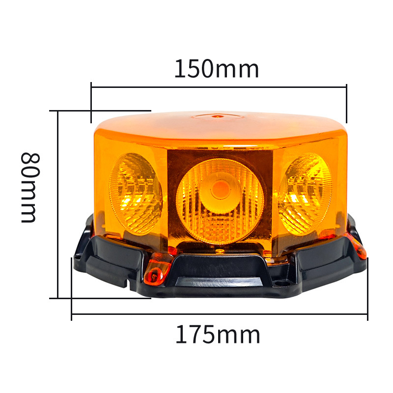 LED upozoravajuće svjetlo za školske autobuse s jakim magnetom, COB 10W, 18-80V, model JSG-03-COB, Univerzalna kompatibilnost