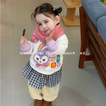 Dječja pamučna dukserica s dugačkim rukavom i 3D motivom lutke, okrugli izrez, ležeran stil, gusta tkanina za uzrast 1–3 godine