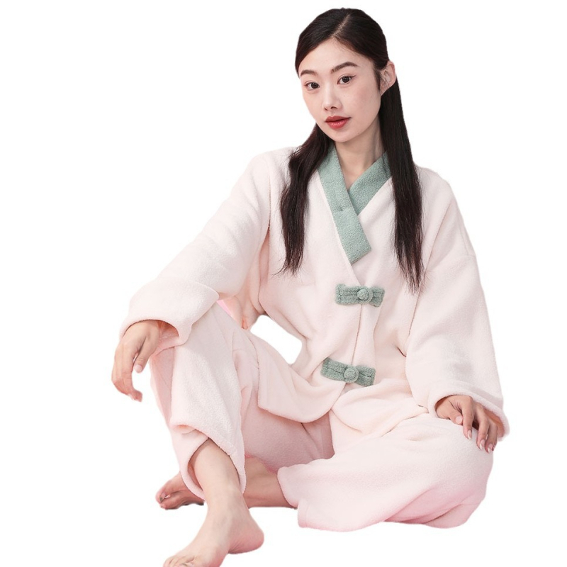 Ženski kardigan od poliestera, debeli materijal, bez ovratnika, dugi rukavi, labav kroj