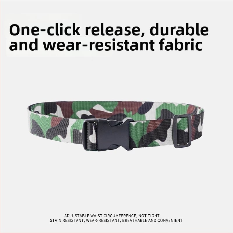 Унисекс военна тренировъчна каишка – найлонов колан с пластмасова катарама, закопчване чрез катарама, ширина 2–4 см, уникален стил
