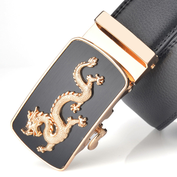 Мъжки колан от естествена кожа с автоматична закопчалка, двуслойна телешка кожа, ширина 2–4 см