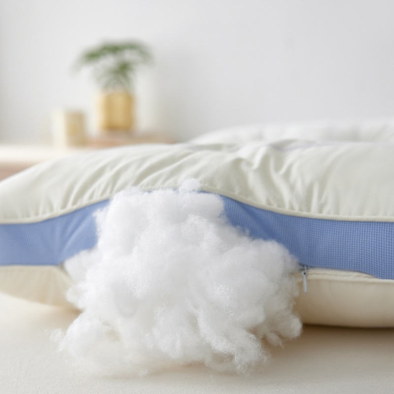 Ορθογώνιο μαξιλάρι με κάλυμμα 100% βαμβάκι, γέμισμα πολυεστερικών ινών με μικροΐνες, βάρος 0,55–1,0 κιλά, για ενήλικες