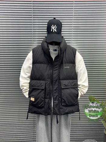 Prsluk s kacjim perjem, 66–70% udjela perja, zatvarač, rever kragna, vinilon tkanina