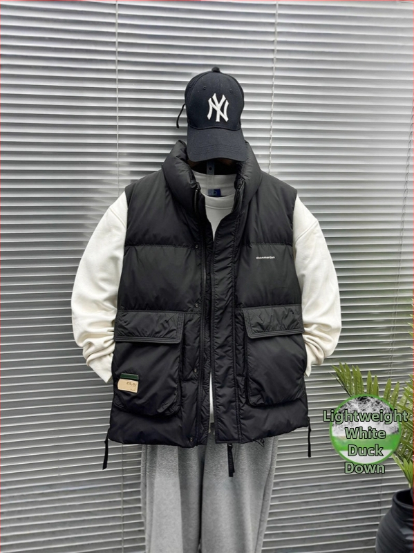 Prsluk s kacjim perjem, 66–70% udjela perja, zatvarač, rever kragna, vinilon tkanina