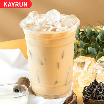 Μονόχρηστο PET ποτήρι με καπάκι για κρύα ροφήματα — στρογγυλό σχήμα, χωρητικότητα 360–700 ml, δυνατότητα εκτύπωσης λογότυπου