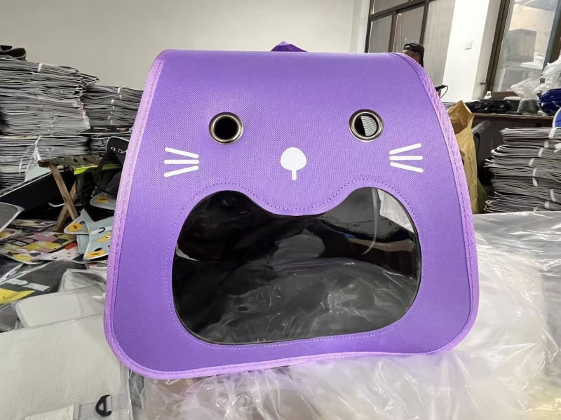 Чанта за домашни любимци с Oxford материал (средна вместимост; животински принт)