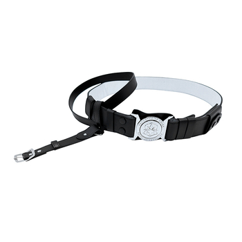 Служебен колан за охрана, кръстосан презрамник, кожа от първи слой, катарама от сплав, закопчаване с пин, стил: универсален, пролет 2025