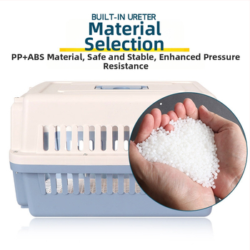 Кутия за транспортиране на домашни любимци за пътуване: пластмасова конструкция, едноцветен дизайн, средна твърдост; подходяща за котки и кучета; капацитет: свържете се с обслужване на клиенти