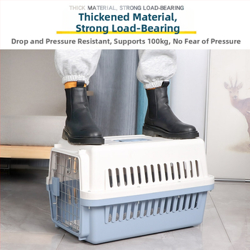 Кутия за транспортиране на домашни любимци за пътуване: пластмасова конструкция, едноцветен дизайн, средна твърдост; подходяща за котки и кучета; капацитет: свържете се с обслужване на клиенти