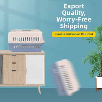 Кутия за транспортиране на домашни любимци за пътуване: пластмасова конструкция, едноцветен дизайн, средна твърдост; подходяща за котки и кучета; капацитет: свържете се с обслужване на клиенти