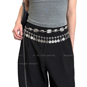 Lanac za struk od metala, višenamjenski stil, duljina 120 cm, širina 1 cm