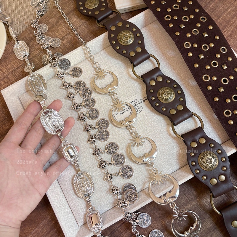 Lanac za struk od metala, višenamjenski stil, duljina 120 cm, širina 1 cm