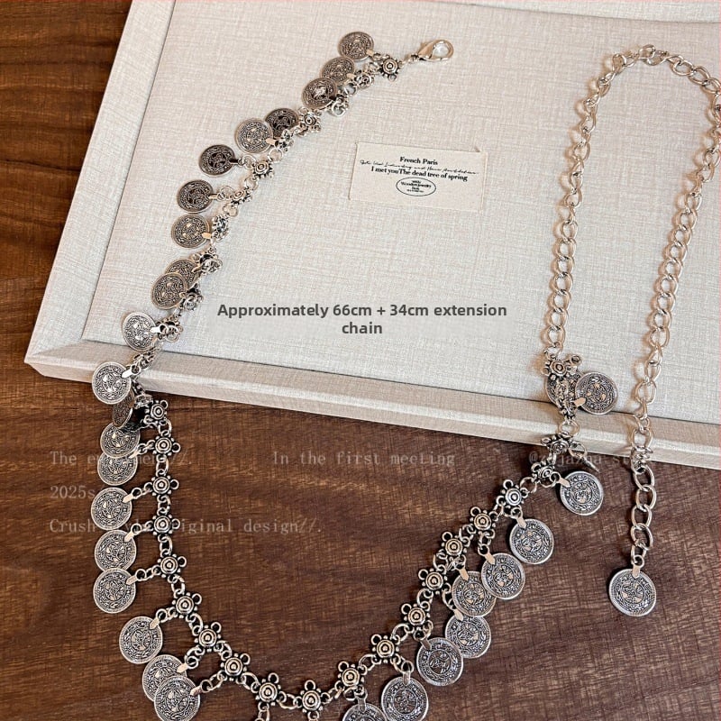 Lanac za struk od metala, višenamjenski stil, duljina 120 cm, širina 1 cm