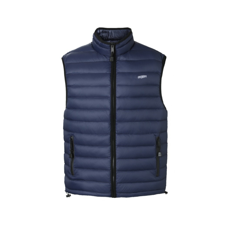 Unisex Down jakna cardigan za zimu – izvezeno, gusta izolacija, 51–55% perja, White Duck Down, prilagodljiv kroj, zatvaranje jednim redom gumba, bez kapulje
