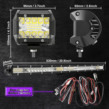 LED traka za off-road krovni prozor, aluminijska legura, 12–80V, 3200 lm, 50 000 sati vijeka