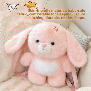 Плюшено зайче‑кукла, персонализирано по образец, висококачествен плюш, пълнеж PP памук, полиестерна материя, унисекс, за възраст 7–14 години