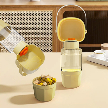 Ποτήρι νερού και τροφής για σκύλους και γάτες – όλα σε ένα, φορητό για εξωτερική χρήση, από πλαστικό, σετ 5 τεμαχίων, μη εισαγόμενο