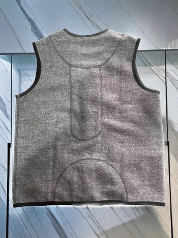 Unisex termo prsluk od pamuka, punjenje gusjim downom, debeli, minimalistički stil, zima 2024