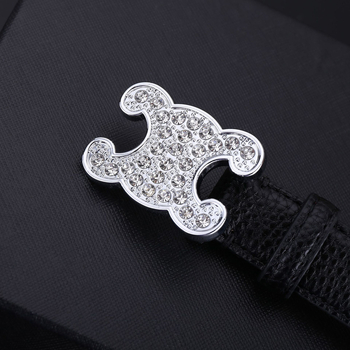 Дамски кожен колан, естествена кожа; катарама от сплав; гладко закопчаване; стил дами, свеж