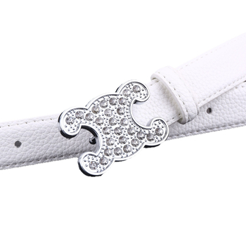 Дамски кожен колан, естествена кожа; катарама от сплав; гладко закопчаване; стил дами, свеж