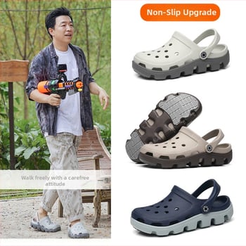 JDOV Férfi perforált slip-on cipő, EVA felső rész, csúszásmentes, sportos stílus, modell 2301, 2024 nyár