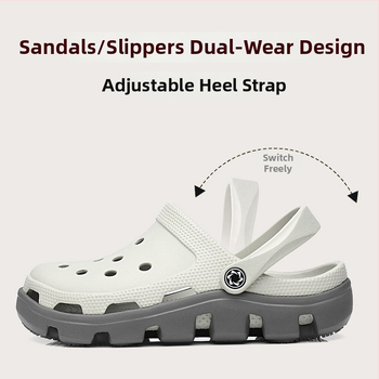 JDOV Férfi perforált slip-on cipő, EVA felső rész, csúszásmentes, sportos stílus, modell 2301, 2024 nyár