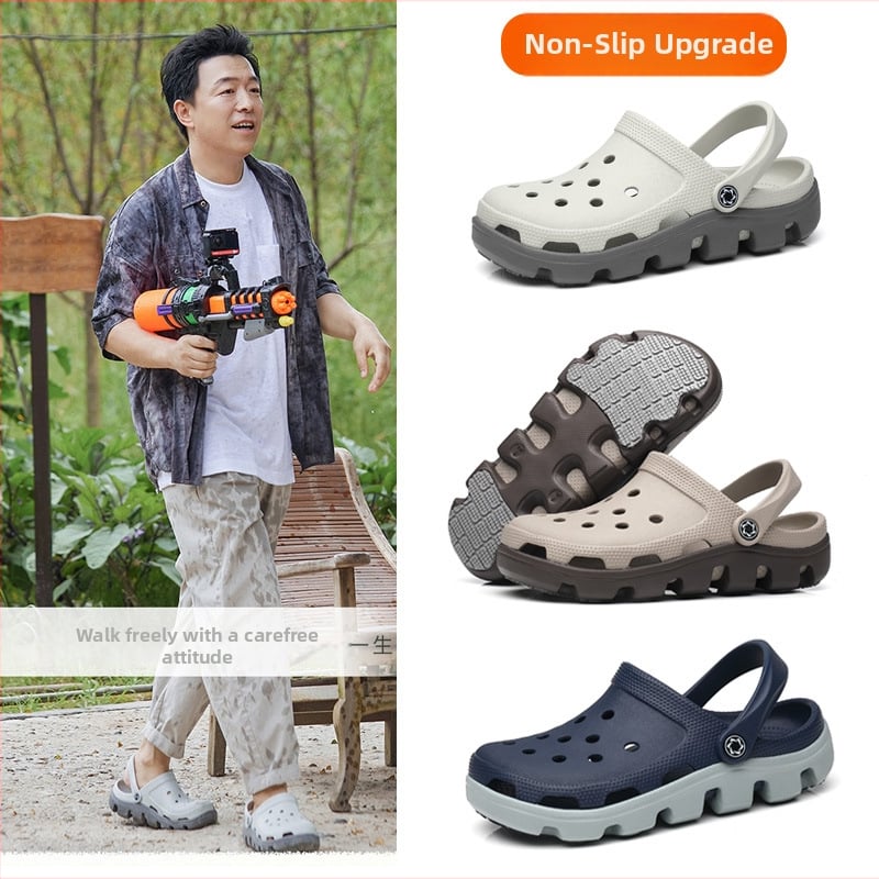 JDOV Férfi perforált slip-on cipő, EVA felső rész, csúszásmentes, sportos stílus, modell 2301, 2024 nyár